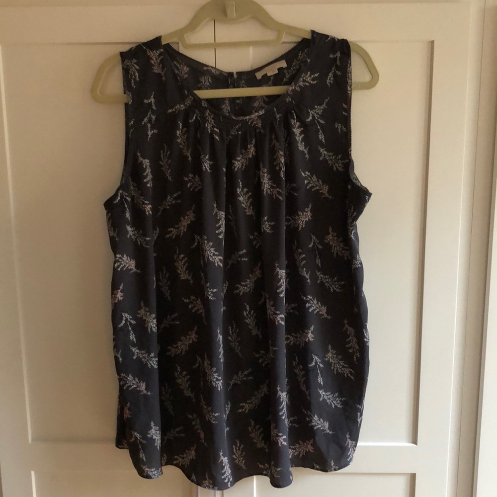 Ann Taylor LOFT mixed media blouse